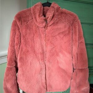 Patagonia Lunar Frost Jacket - Faux Fur large, pink
